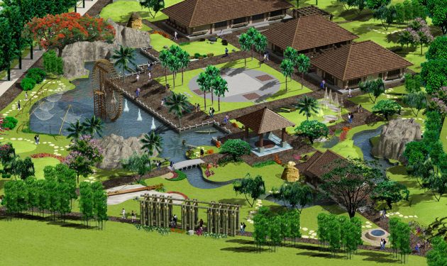 Thiết kế cảnh quan resort chợ quê 3 miền Lăng cô