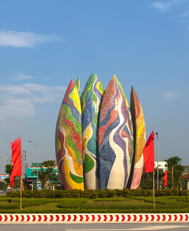 Tác phẩm Hoa Súng thiết kế bởi Eden Landscape - Điểm nhấn nút giao thông Yết Kiêu, TP Hải Dương