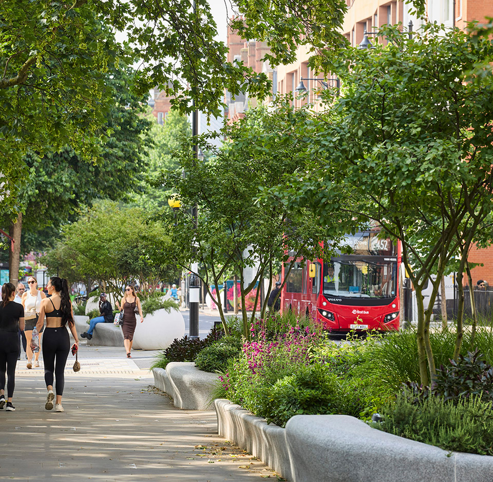 Sloane Street (London) được tái thiết như một tuyến phố đi bộ sinh thái cao cấp